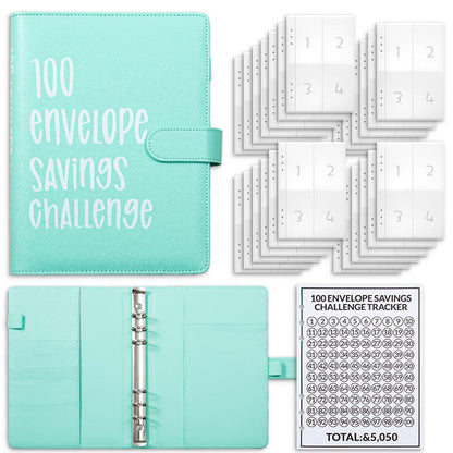 100 Envelopes Money Saving Challenge Binder – Save $5,050 in 100 Days!