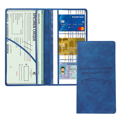 Car Registration & Insurance Card Holder – Magnetic Closure Vehicle Document Organizer Wallet