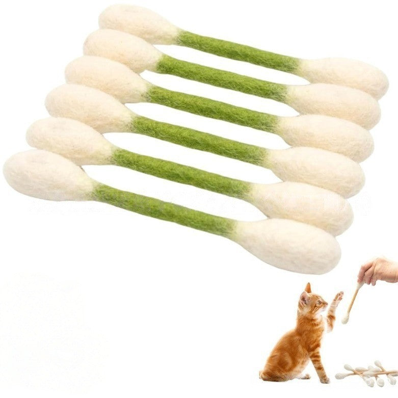 🐱 Catnip Cotton Swab Cat Toy – Extra Large Fun for Endless Play