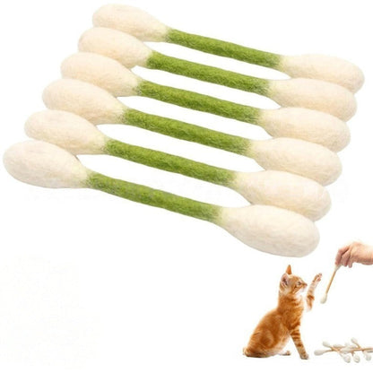 🐱 Catnip Cotton Swab Cat Toy – Extra Large Fun for Endless Play