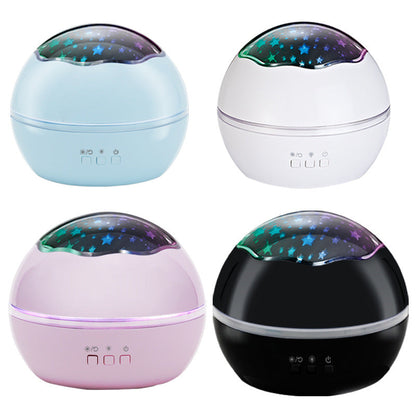 360° Rotating Star Projector Night Light – USB Galaxy Projection Lamp for Kids & Bedroom Decor