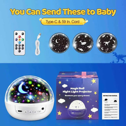 360° Rotating Star Projector Night Light – USB Galaxy Projection Lamp for Kids & Bedroom Decor