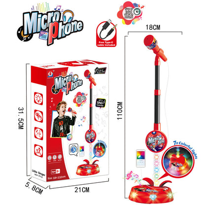 Kids Karaoke Microphone Toy with Colorful LED Lights
