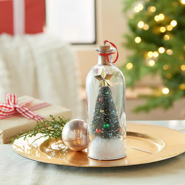 🎄 Recordable Christmas Tree Message in a Bottle – Personalized Holiday Keepsake Gift