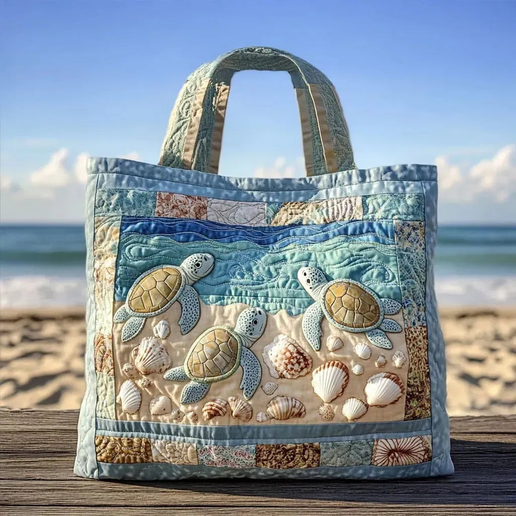 Turtle Haven Printed Oxford Tote Bag, 600D Canvas Shoulder Bag for Daily Use, Shopping, Travel & Work