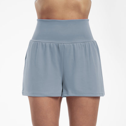 👟 Super High Waisted Back Pocket & Side Hidden Pocket 2-in-1 Yoga Shorts 3" Set