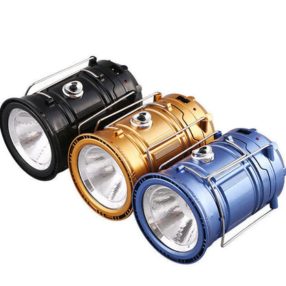 Solar Rechargeable Camping Lantern – LED Emergency Light with Magnetic Base & Hanging Hook 🔦