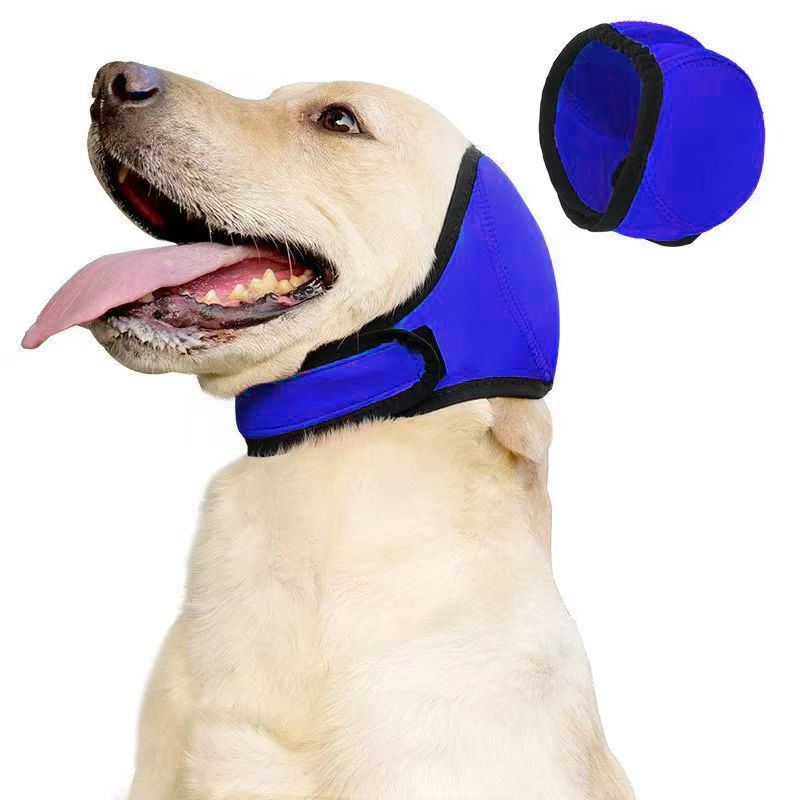 Dog Calming Ear Wrap Hoodie, Soft Waterproof Noise-Reducing Ear Muffs for Bathing, Grooming, Travel, Fireworks, and Everyday Comfort