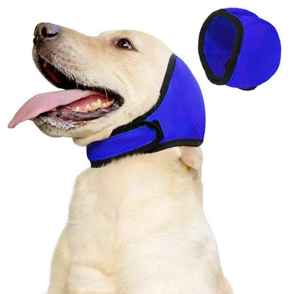Dog Calming Ear Wrap Hoodie, Soft Waterproof Noise-Reducing Ear Muffs for Bathing, Grooming, Travel, Fireworks, and Everyday Comfort