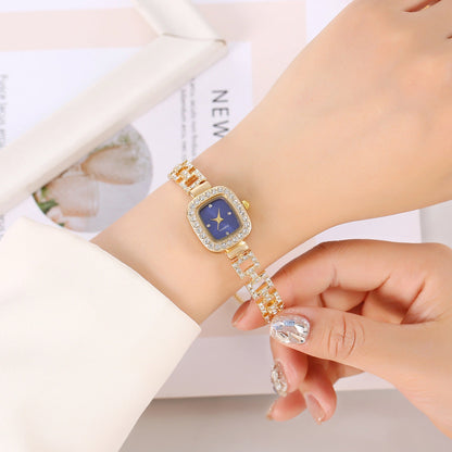 Women's Square Rhinestone Watch – Elegant Quartz Wristwatch with Adjustable Strap & Sparkling Crystal Accents