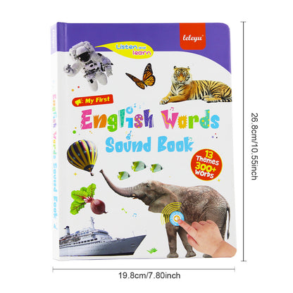 Kids Interactive Talking Learning Book – 300+ English Words & 13 Learning Themes for Toddlers Ages 1–6
