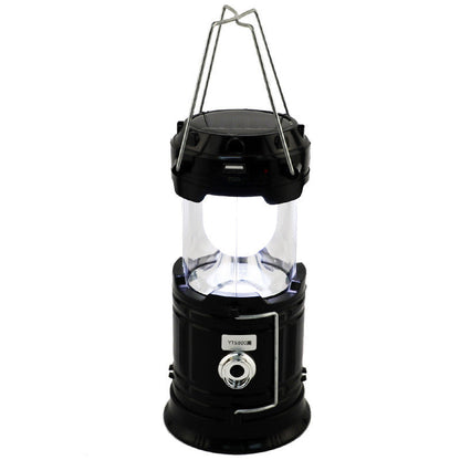 Solar Rechargeable Camping Lantern – LED Emergency Light with Magnetic Base & Hanging Hook 🔦