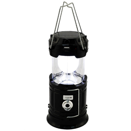 Solar Rechargeable Camping Lantern – LED Emergency Light with Magnetic Base & Hanging Hook 🔦