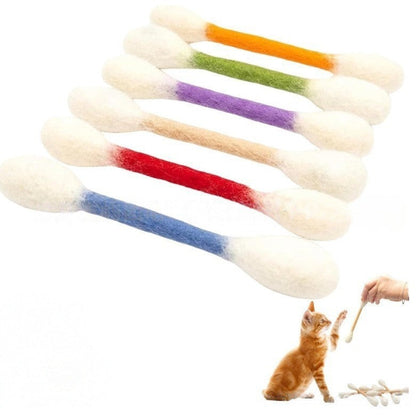 🐱 Catnip Cotton Swab Cat Toy – Extra Large Fun for Endless Play