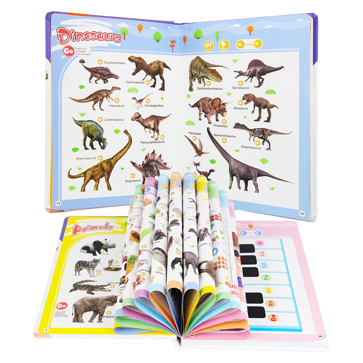 Kids Interactive Talking Learning Book – 300+ English Words & 13 Learning Themes for Toddlers Ages 1–6