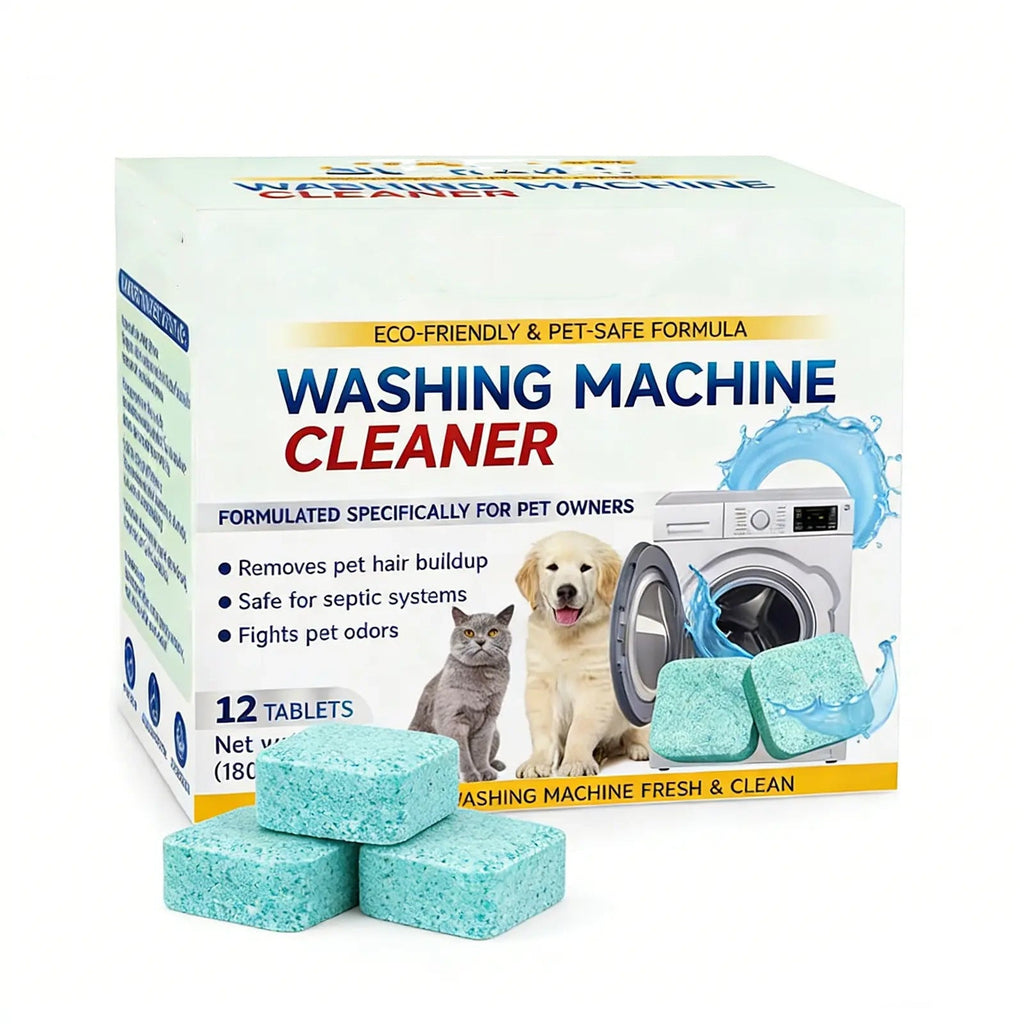 12-Pack Eco-Friendly Washing Machine Cleaner Tablets