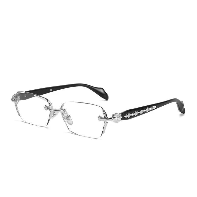 EUNOIALENS Rimless High Quality Eyewear – Frameless Diamond-Cut Edge Stainless Steel Fashion Glasses, Unisex Daily Wear Sunglasses & Optical Style Accessory