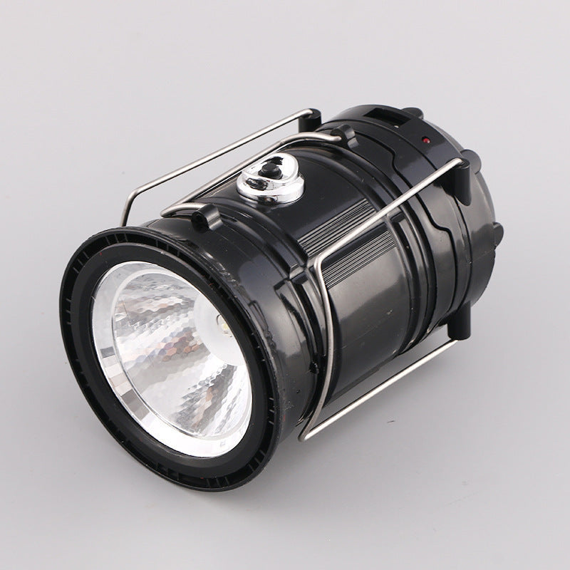 🔦Solar USB Rechargeable Collapsible Camping Lantern Flashlight, Waterproof Emergency Light