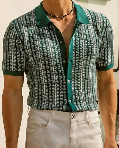 🔥Men's Vintage Knit Polo Shirt