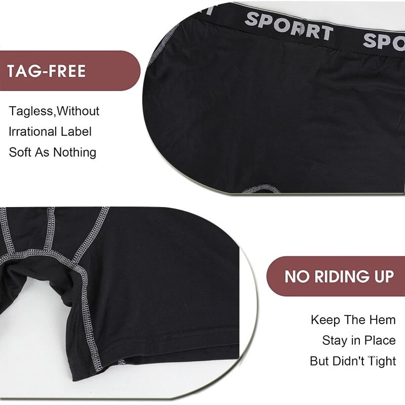 5 Pack Men's Letter Tape Boxer Brief