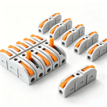 💯Universal Quick Lever Electrical Wire Connectors (24-12 AWG) Assortment (50/100Pcs) + Wire Stripper