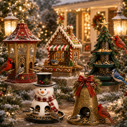 ⛄😍Christmas Bird Feeder Collection – Festive Hanging Garden Feeders for Wild Birds