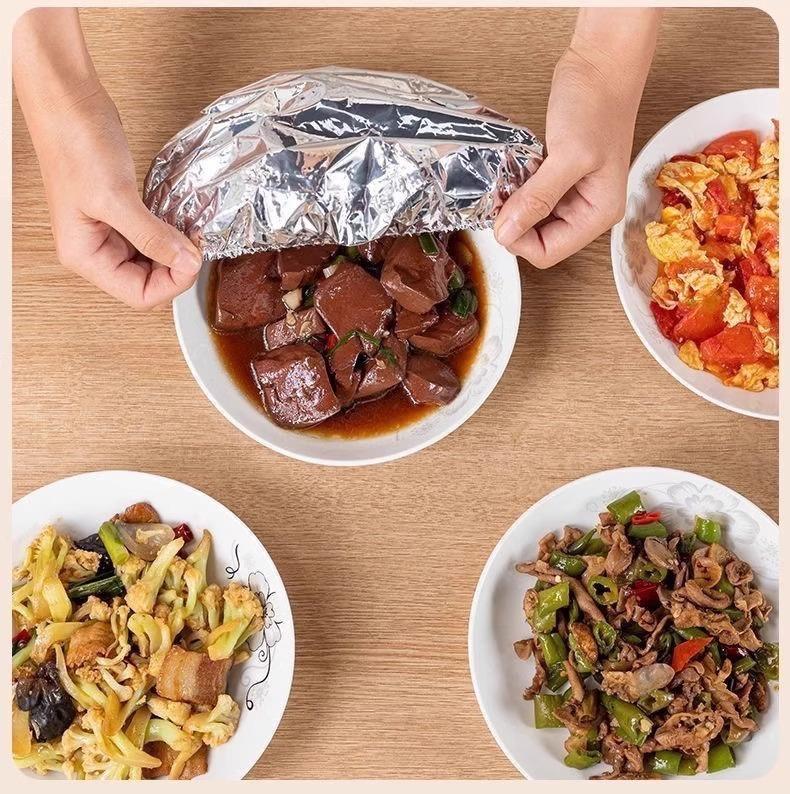 50 PCS Aluminum Foil Heat-Retaining Food Covers – Home Dining Table Insulation & Freshness Keeper
