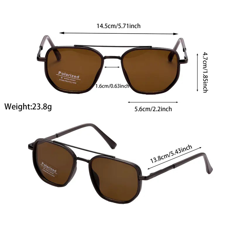 Fashion Geometric Double-Beam Sunglasses