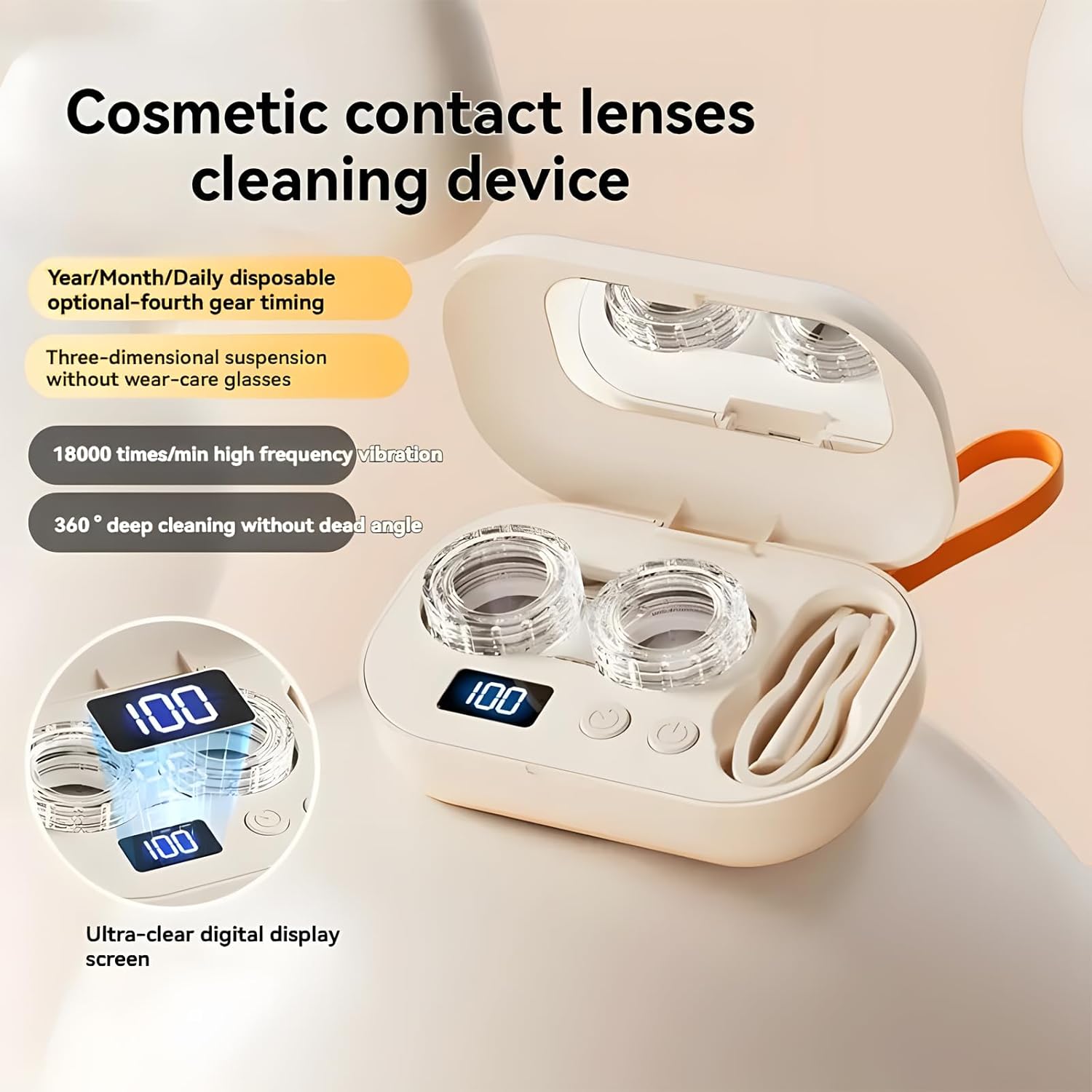 🔥2026 HOT SALE ✨ Ultrasonic Rechargeable Contact Lens Cleaner