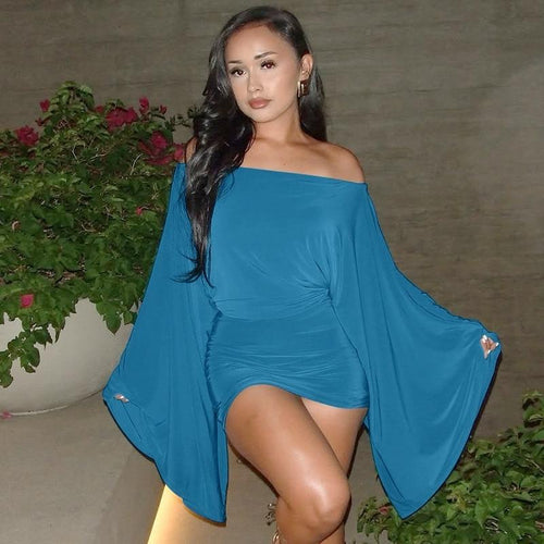 Women Spring Autumn Long Sleeve Party Club Evening Bodycon Mini Dress