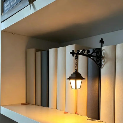 Library Lantern – Miniature Hanging Bookshelf Lamp, Warm LED Reading Nook Light & Literary Decor