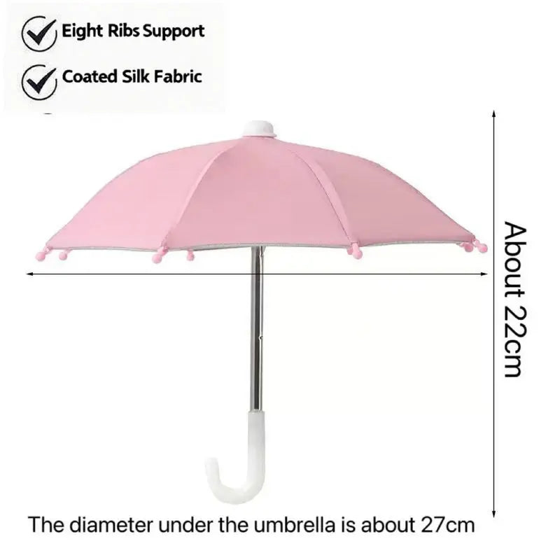 Protection Phone Umbrella – Universal Adjustable Sun Shade Phone Stand with Suction Cup Mount