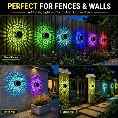 Seven-Color Changing Solar Mandala Projection Wall Light