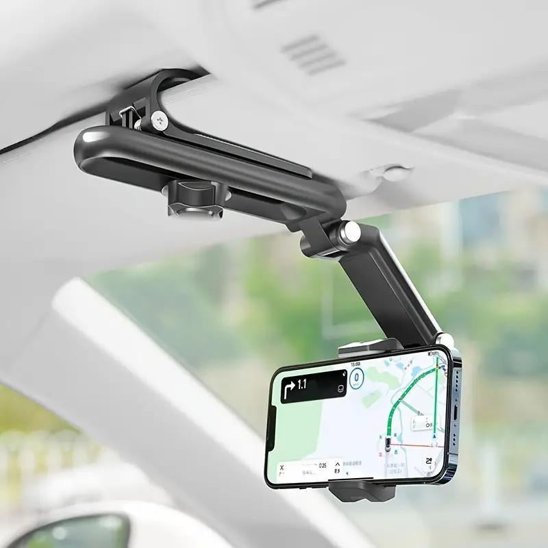 1080° Multi-function Sun Visor Universal 360 Degree Rotating Phone Holder exavon Suitable for Any Scene Car Holder - Rotatable and Retractable