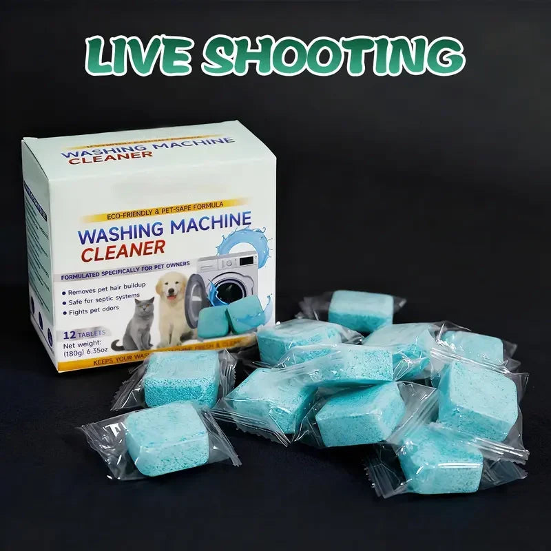 12-Pack Eco-Friendly Washing Machine Cleaner Tablets