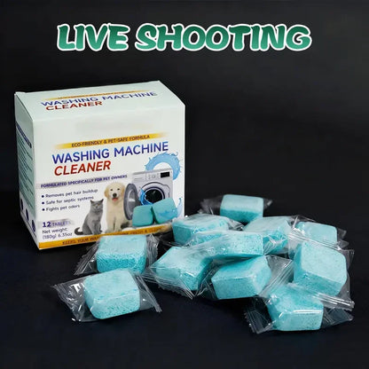 12-Pack Eco-Friendly Washing Machine Cleaner Tablets