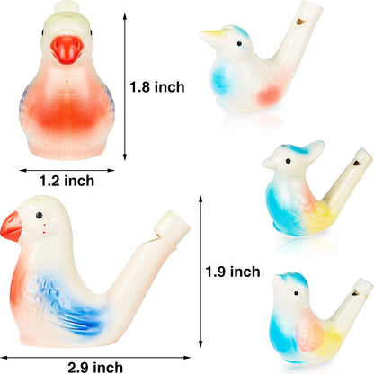 Ceramic Water Bird Whistles – Colorful Handcrafted Bird Call Toys for Kids & Adults (3PCS Set)