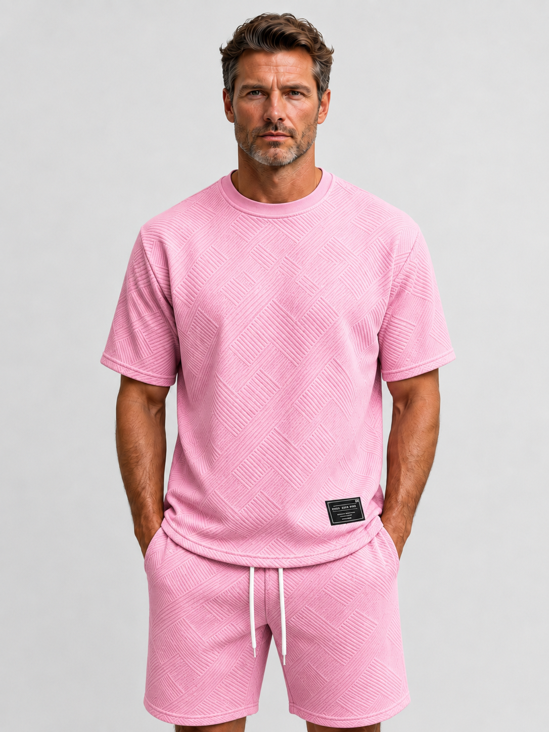 🌴 Men's Casual Solid T-Shirt & Drawstring Shorts Summer Suit