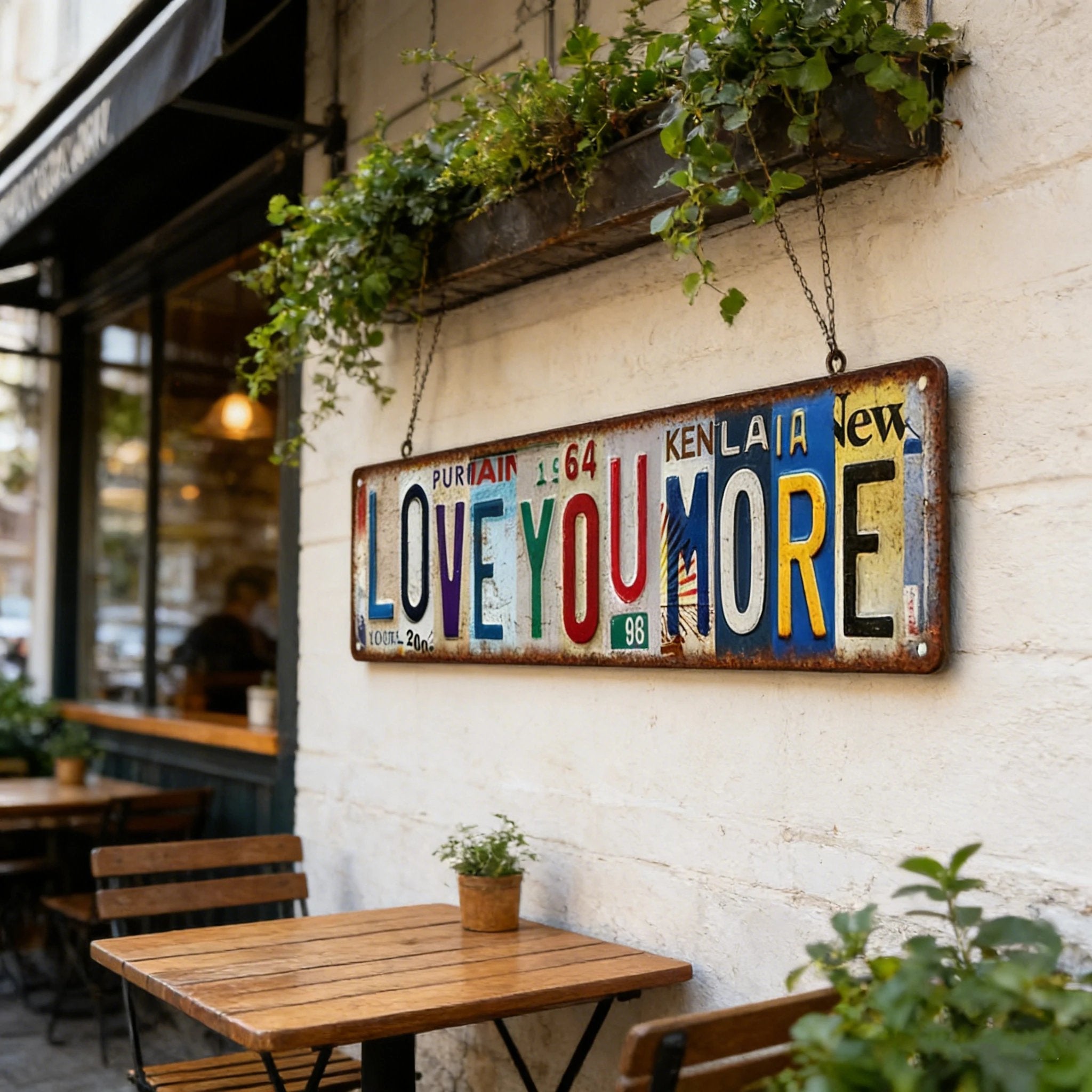💕“Love You More” Vintage Street Sign – Romantic Metal Wall Decor | 16 × 4 in