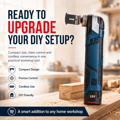 🔧 12V Cordless Precision Cutter – Compact Multi-Function DIY Detail & Plunge Cutting Tool