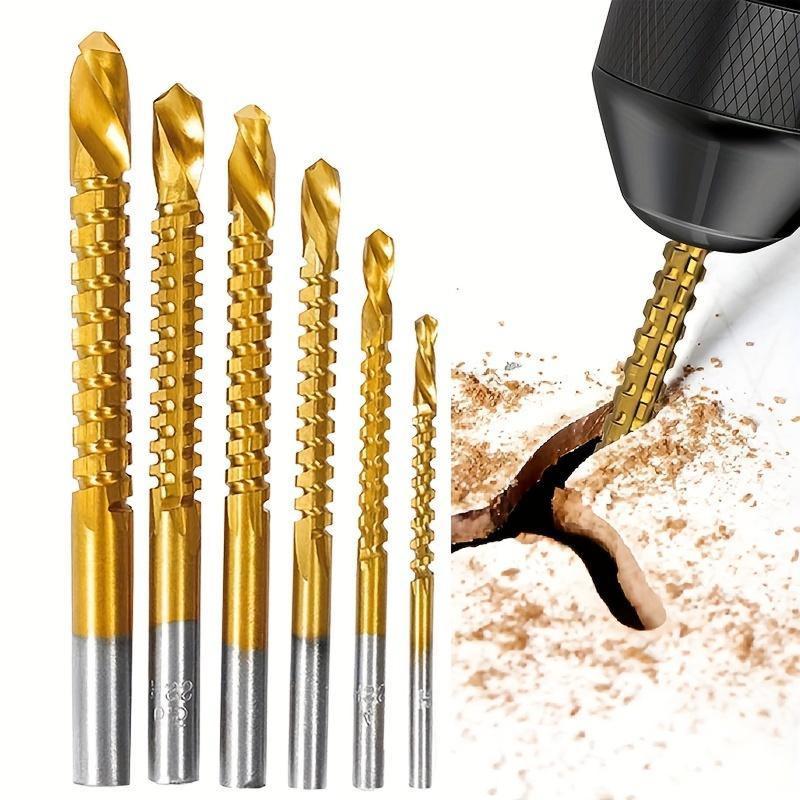 🔥HOT SALE 48% Off✨🛠️ 6-Piece Serrated Side-Cutting Drill Bit Set