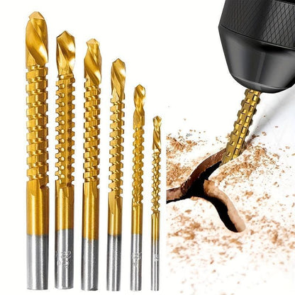 🔥HOT SALE 48% Off✨🛠️ 6-Piece Serrated Side-Cutting Drill Bit Set
