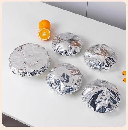 50 PCS Aluminum Foil Heat-Retaining Food Covers – Home Dining Table Insulation & Freshness Keeper