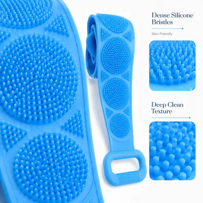 Easy-Reach Silicone Back Scrubber | Dual-Sided Deep Cleansing Bath Brush 🚿✨