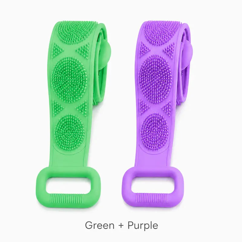 Easy-Reach Silicone Back Scrubber | Dual-Sided Deep Cleansing Bath Brush 🚿✨
