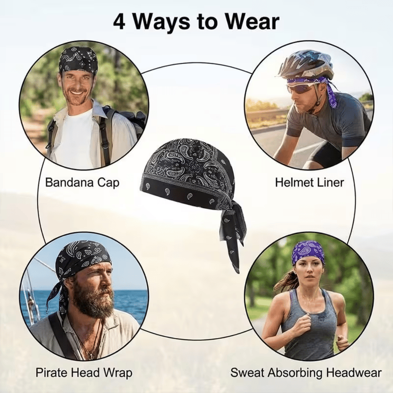 BUY 1 FREE 1 🏝️Paisley Cooling Headscarf Cap