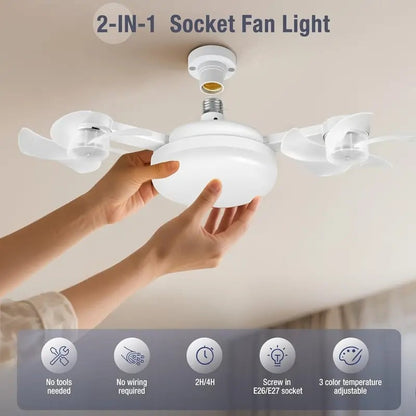 🔥10K+ SOLD LAST WEEK! - 🏆🚁 2026 New Plug-In Smart Ceiling Fan Light