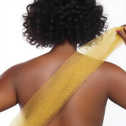 Summervibes African Exfoliating Net Bath Sponge for Deep Cleansing & Body Exfoliation