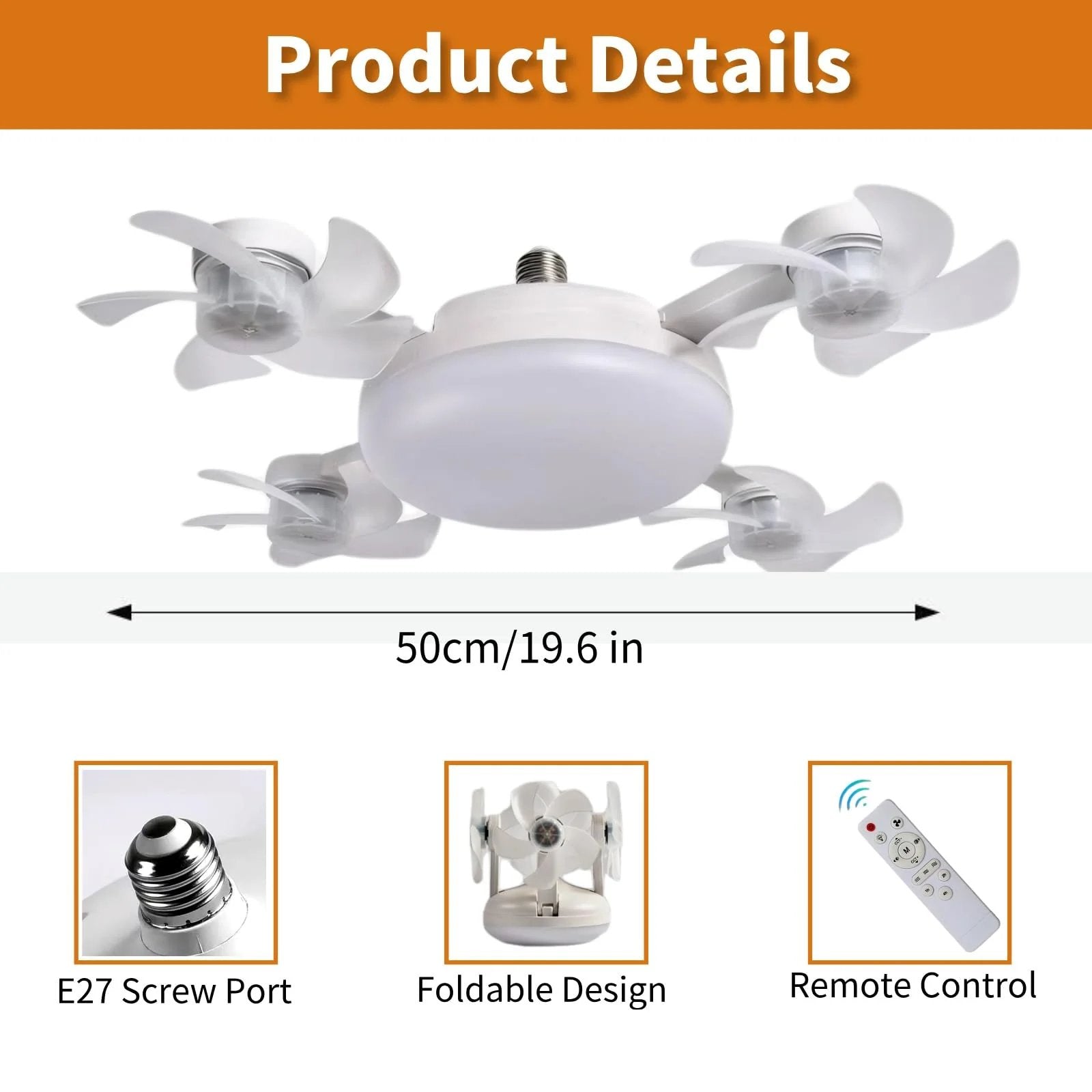 🔥10K+ SOLD LAST WEEK! - 🏆🚁 2026 New Plug-In Smart Ceiling Fan Light