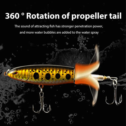 5/10pcs Artificial Fishing Lure, 13g Simulation Fishing Lure with Hook, Fishing Accessories for Outdoor Fishing Equipment, 10cm Whopper Plopper, Swimbaits, Fishing Lure Bait